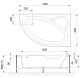 Гидромассажная ванна Royal Bath Alpine Standart 140x95см правая белый RB819103ST-R