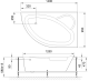 Акриловая ванна Royal Bath Alpine правая 140x95см белый RB819103R