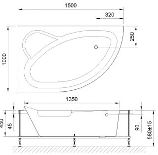 Гидромассажная ванна Royal Bath Alpine Standart 150x100см левая белый RB819100ST-L Гидромассажная ванна Royal Bath Alpine Standart 150x100см левая белый RB819100ST-L