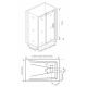 Боковая часть Good Door ALTAIR SP-90-C-CH стекло прозрачное