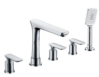 Смеситель для ванны на 5 отверстий AltroBagno Aperto 020102 Cr хром Смеситель для ванны на 5 отверстий AltroBagno Aperto 020102 Cr хром