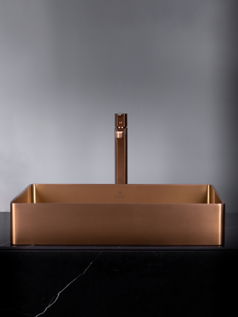 Раковина AltroBagno Astro 001019 RaSp из нержавеющей стали медь матовая  Раковина AltroBagno Astro 001019 RaSp из нержавеющей стали медь матовая