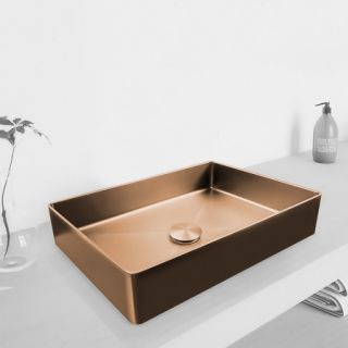 Раковина AltroBagno Astro 001019 RaSp из нержавеющей стали медь матовая  Раковина AltroBagno Astro 001019 RaSp из нержавеющей стали медь матовая