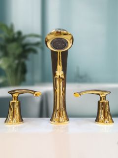 Смеситель на борт ванны с душем AltroBagno Beatrice 020103 Or золото Смеситель на борт ванны с душем AltroBagno Beatrice 020103 Or золото