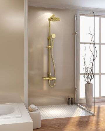 Душевая система с термостатом AltroBagno Beatrice 030408 Or золото Душевая система с термостатом AltroBagno Beatrice 030408 Or золото
