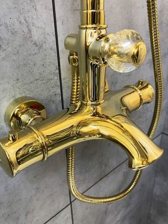 Душевая система с термостатом AltroBagno Beatrice 030408 Or золото Душевая система с термостатом AltroBagno Beatrice 030408 Or золото