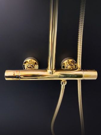 Душевая система с термостатом AltroBagno Costanza 0302 Or золото