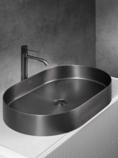 Раковина AltroBagno Eterno 001026 MtGr из нержавеющей стали сталь оружейная Раковина AltroBagno Eterno 001026 MtGr из нержавеющей стали сталь оружейная