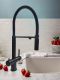 Смеситель для кухни с гибким изливом AltroBagno Flusso 050204 NeOp 	черный матовый 