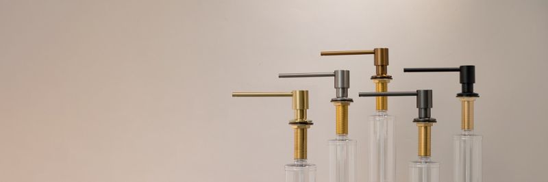 Дозатор для кухонной мойки AltroBagno Flusso 080502 OrSp матовое золото Дозатор для кухонной мойки AltroBagno Flusso 080502 OrSp матовое золото