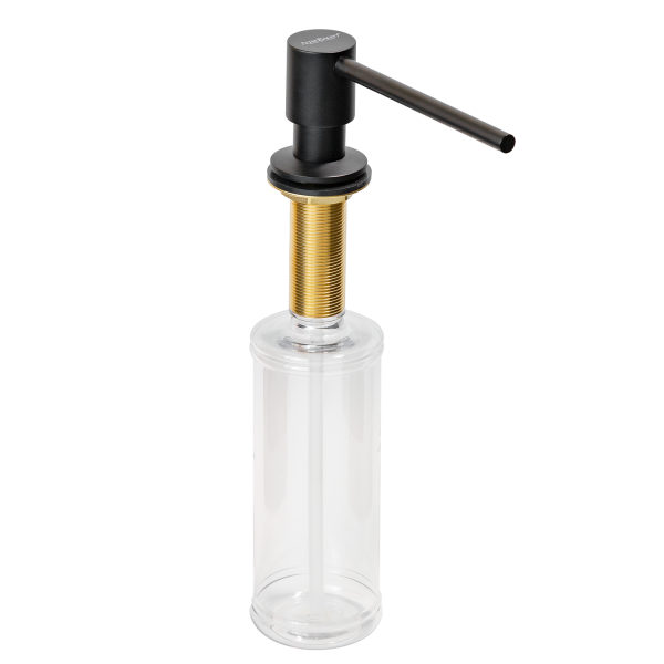 Дозатор для кухонной мойки AltroBagno Flusso 080505 NeOp черный матовый  Дозатор для кухонной мойки AltroBagno Flusso 080505 NeOp черный матовый