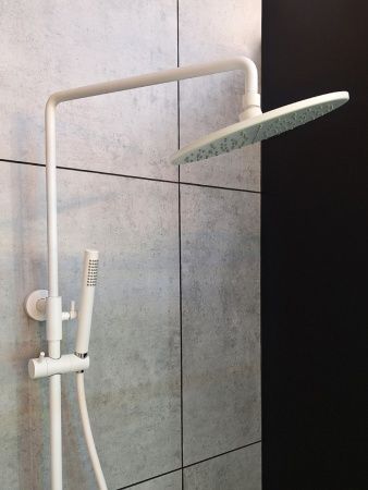 Душевая система с термостатом AltroBagno Intento 030424 BiOp белый матовый Душевая система с термостатом AltroBagno Intento 030424 BiOp белый матовый