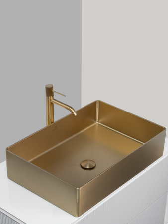 Раковина AltroBagno Solido 001021 OrSp из нержавеющей стали золото матовое Раковина AltroBagno Solido 001021 OrSp из нержавеющей стали золото матовое