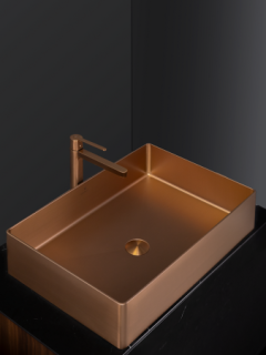 Раковина AltroBagno Solido 001023 RaSp из нержавеющей стали медь матовая Раковина AltroBagno Solido 001023 RaSp из нержавеющей стали медь матовая