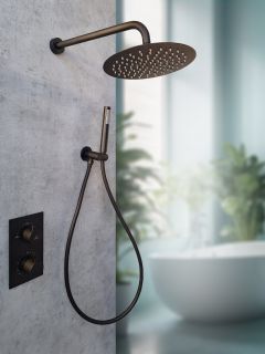 Душевая система с термостатом AltroBagno Unione 040408 NeOp  черный матовый Душевая система с термостатом AltroBagno Unione 040408 NeOp  черный матовый