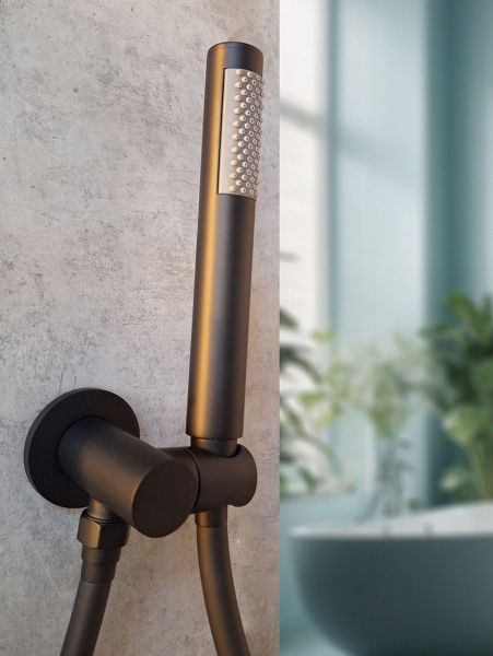 Душевая система с термостатом AltroBagno Unione 040408 NeOp  черный матовый Душевая система с термостатом AltroBagno Unione 040408 NeOp  черный матовый
