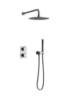 Душевая система с термостатом AltroBagno Unione 040409 GrMt оружейная сталь Душевая система с термостатом AltroBagno Unione 040409 GrMt оружейная сталь