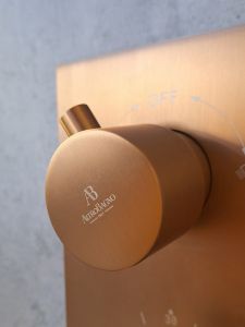 Душевая система с термостатом AltroBagno Unione 040410 RaSp матовая медь 