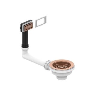 Выпуск для мойки Alveus 1144846 114 COPPER new  с рамкой и заглушкой (жесткий отвод) Выпуск для мойки Alveus 1144846 114 COPPER new  с рамкой и заглушкой (жесткий отвод)