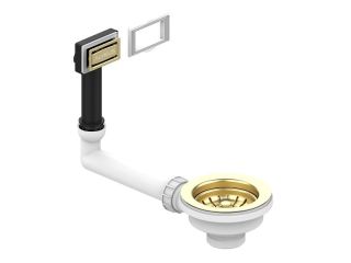 Выпуск для мойки Alveus 1144845 FI 114 114 GOLD new c рамкой и заглушкой (жесткий отвод) Выпуск для мойки Alveus 1144845 FI 114 114 GOLD new c рамкой и заглушкой (жесткий отвод)