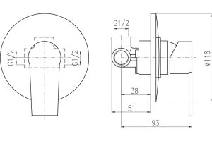 Смеситель для душа Rav Slezak Colorado CO183LZ золото