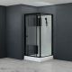 Душевая кабина RGW AN-207B 411320799-94 90x90 см профиль чёрный стекло прозрачное с матовой полосой