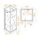 Душевая кабина RGW AN-207 411320777-913 70x70 см профиль сатин брашированный стекло прозрачное с матовой полосой