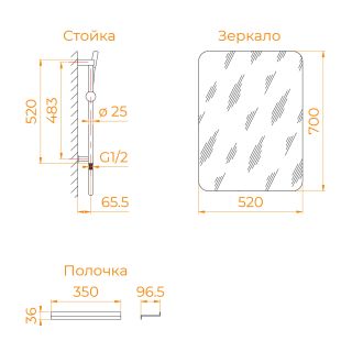 Душевая кабина RGW AN-208B 381320899-14 90x90 см профиль чёрный стекло прозрачное