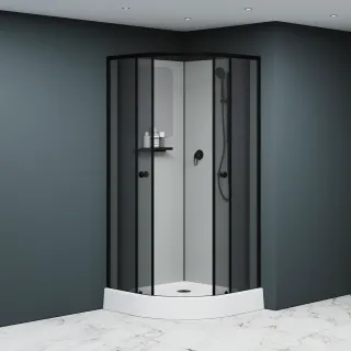 Душевая кабина RGW 381320899-34 90x90 см профиль чёрный стекло тонированное