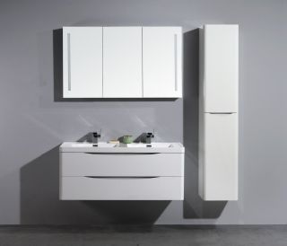 Тумба под раковину BelBagno подвесная 120x45см Bianco Lucido ANCONA-N-1200-2C-SO-2-BL