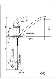 Смеситель для кухни Rav Slezak Vltava V105.5 хром Смеситель для кухни Rav Slezak Vltava V105.5 хром