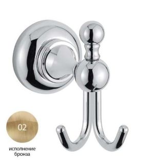 Двойной крючок, бронза Cezares APHRODITE-DHK1-02-Sw
