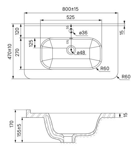 Подвесная тумба с раковиной IDDIS Edifice EDI80C0i95K 80см капучино