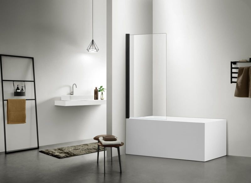 Шторка на ванну Aquatek AQ DEL SBA 08015BL 80см чёрный