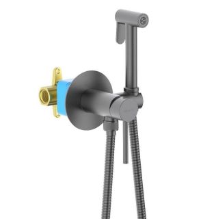 Гигиенический душ со смесителем Aquatek Европа AQ1021BGM шлифованное чёрный хром Гигиенический душ со смесителем Aquatek Европа AQ1021BGM шлифованное чёрный хром