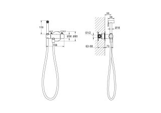 Гигиенический ручной душ Aquatek Оберон AQ1027CR хром термостат Гигиенический ручной душ Aquatek Оберон AQ1027CR хром термостат