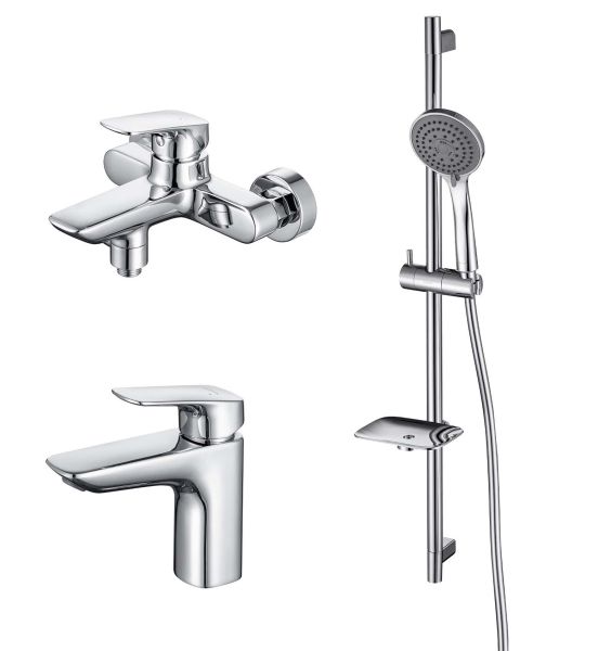 Комплект для ванны и душа Aquatek Вега AQ1030CR 3 в 1 AQ1010CR+AQ1040CR+AQ2011CR хром