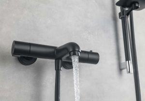 Термостатический смеситель для ванны Aquatek AQ1043MB чёрный матовый