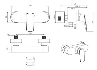 Смеситель для душа Aquatek Вега AQ1060CR хром