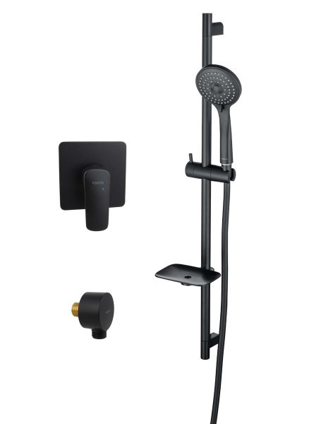 Комплект для душа Aquatek Вега AQ1076MB 3 в 1 AQ1066MB+AQ2454MB+AQ2011MB чёрный матовый