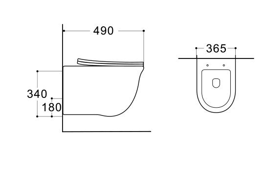 Унитаз подвесной Aquatek Классик AQ1112T-00 безободковый смыв торнадо белый