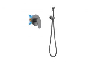 Гигиенический душ со смесителем Aquatek Бетта AQ1119BGM оружейная сталь