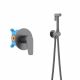 Гигиенический душ со смесителем Aquatek Бетта AQ1119BGM оружейная сталь