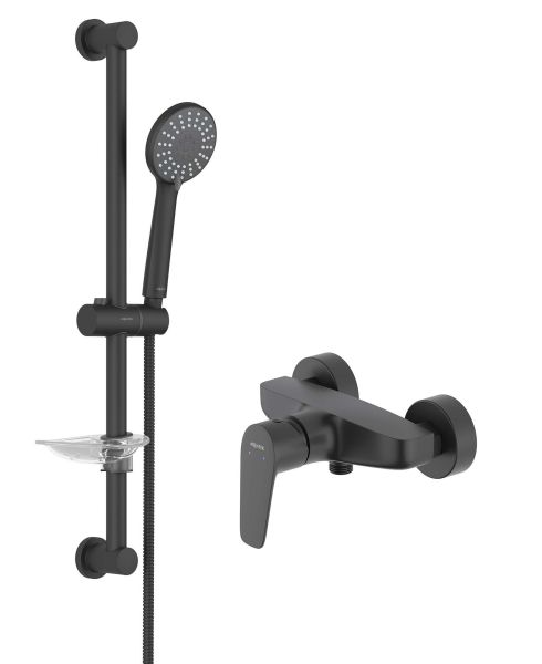 Комплект для душа Aquatek Бетта AQ1132MB чёрный матовый