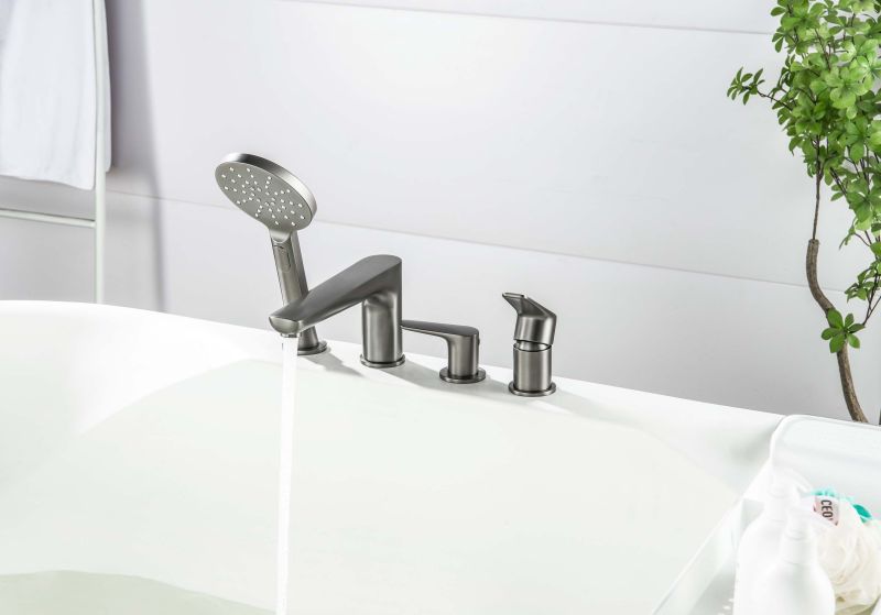 Смеситель на борт ванны Aquatek Бетта AQ1148BGM оружейная сталь