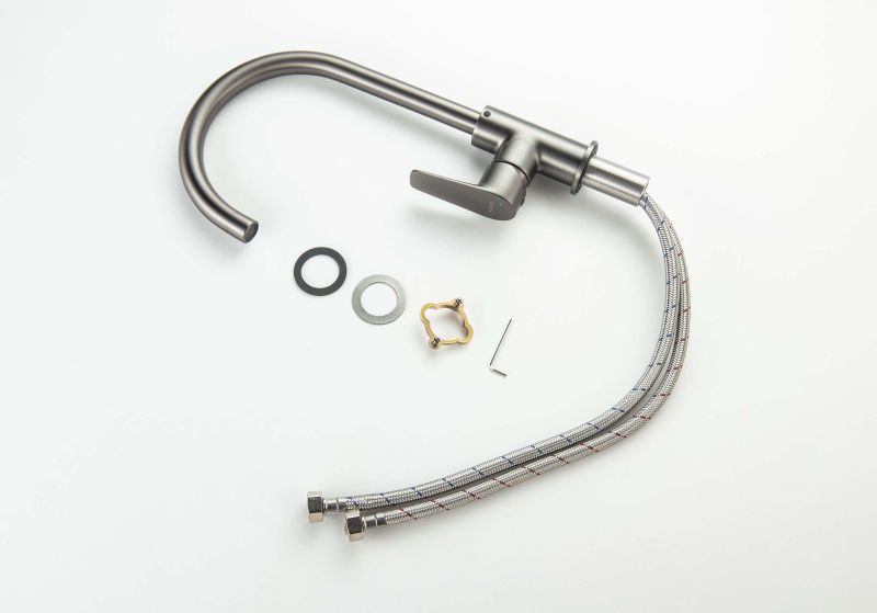 Смеситель для кухни Aquatek Бетта AQ1182BGM оружейная сталь