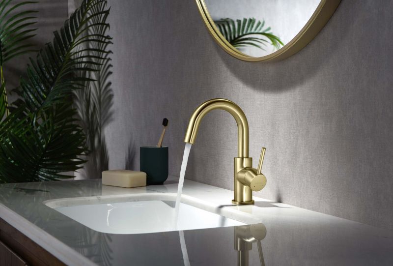 Смеситель для раковины Aquatek Европа AQ1307BG шлифованное золото