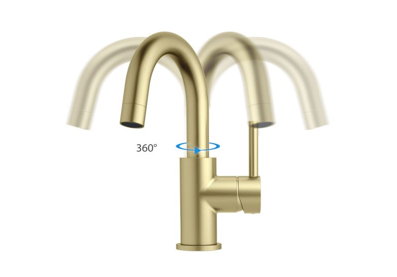 Смеситель для раковины Aquatek Европа AQ1307BG шлифованное золото