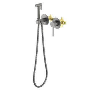 Гигиенический душ со смесителем Aquatek Европа AQ1319BGM шлифованный чёрный хром Гигиенический душ со смесителем Aquatek Европа AQ1319BGM шлифованный чёрный хром