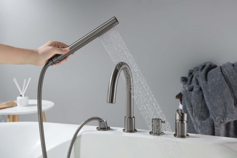 Смеситель на борт ванны Aquatek Европа AQ1348BGM оружейная сталь